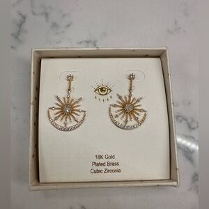 EYE CANDY LOS ANGELES 18k gold plated brass earrings